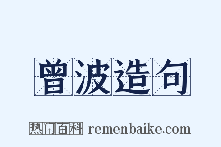 曾波造句是什么意思的图片